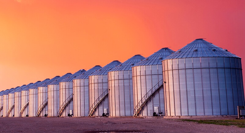 Vista de instalaciones agricolas