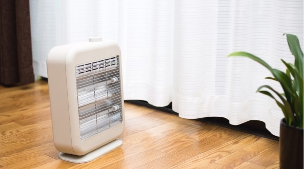 Brasero eléctrico en una vivienda