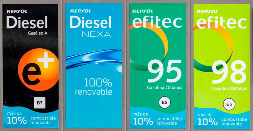 Nuevas etiquetas para carburantes en el surtidor