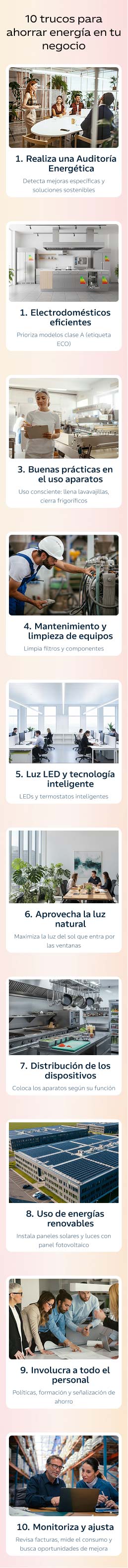 10 trucos para ahorrar energía en tu bar, restaurante o negocio