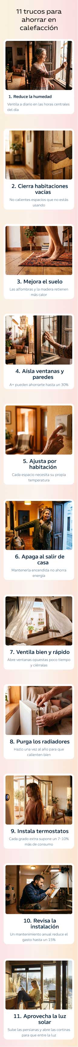 Infografía: Consejos para ahorrar en calefacción