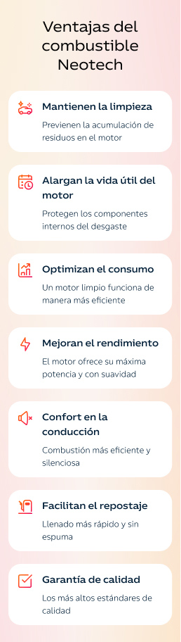 Infografía: Ventajas del combustible neotech