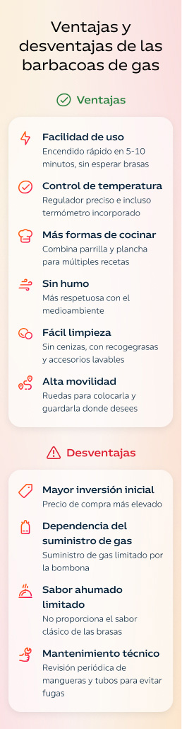 Ventajas y desventajas de las barbacoas de gas