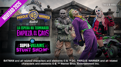 La espera ha terminado. Empieza el caos. Déjate sorprender por el nuevo show de Parque Warner Madrid.