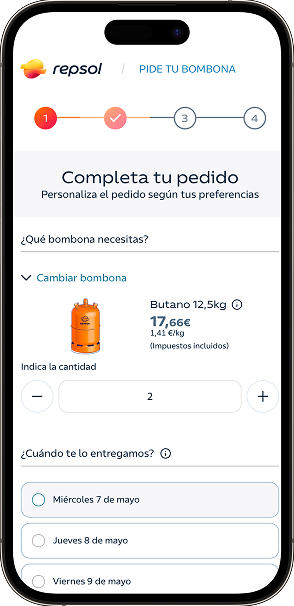 Pide tu bombona