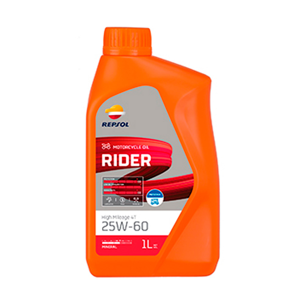 Aceite Rider High Mileage 4T 25W-60