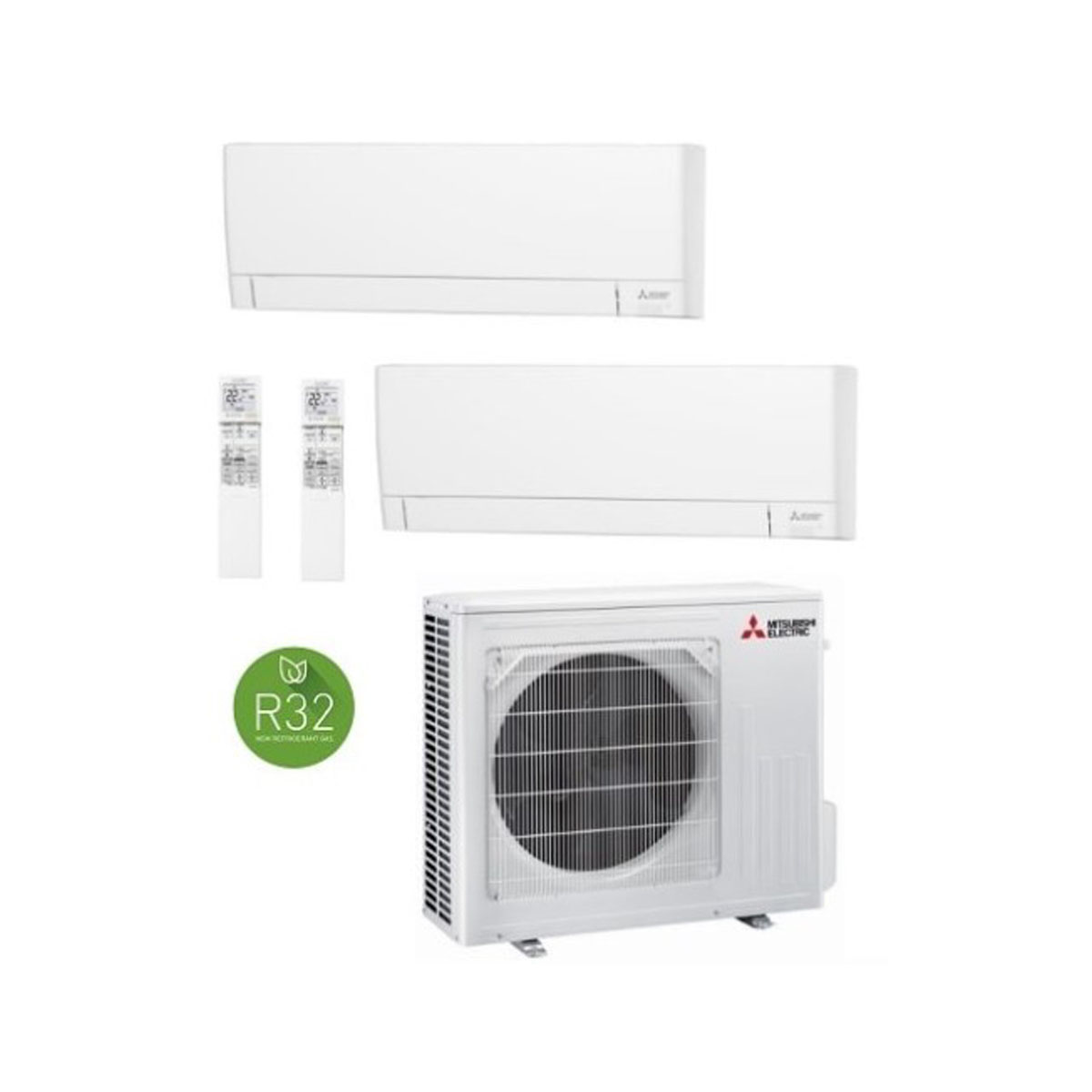 Aire acondicionado 2x1 Mitsubishi MSZ‑HR25 + MSZ‑HR35