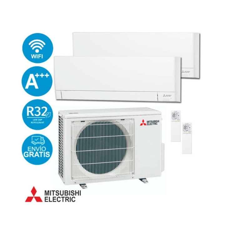 Aire acondicionado 2x1 Mitsubishi MSZ‑AY25 + MSZ‑AY35-2