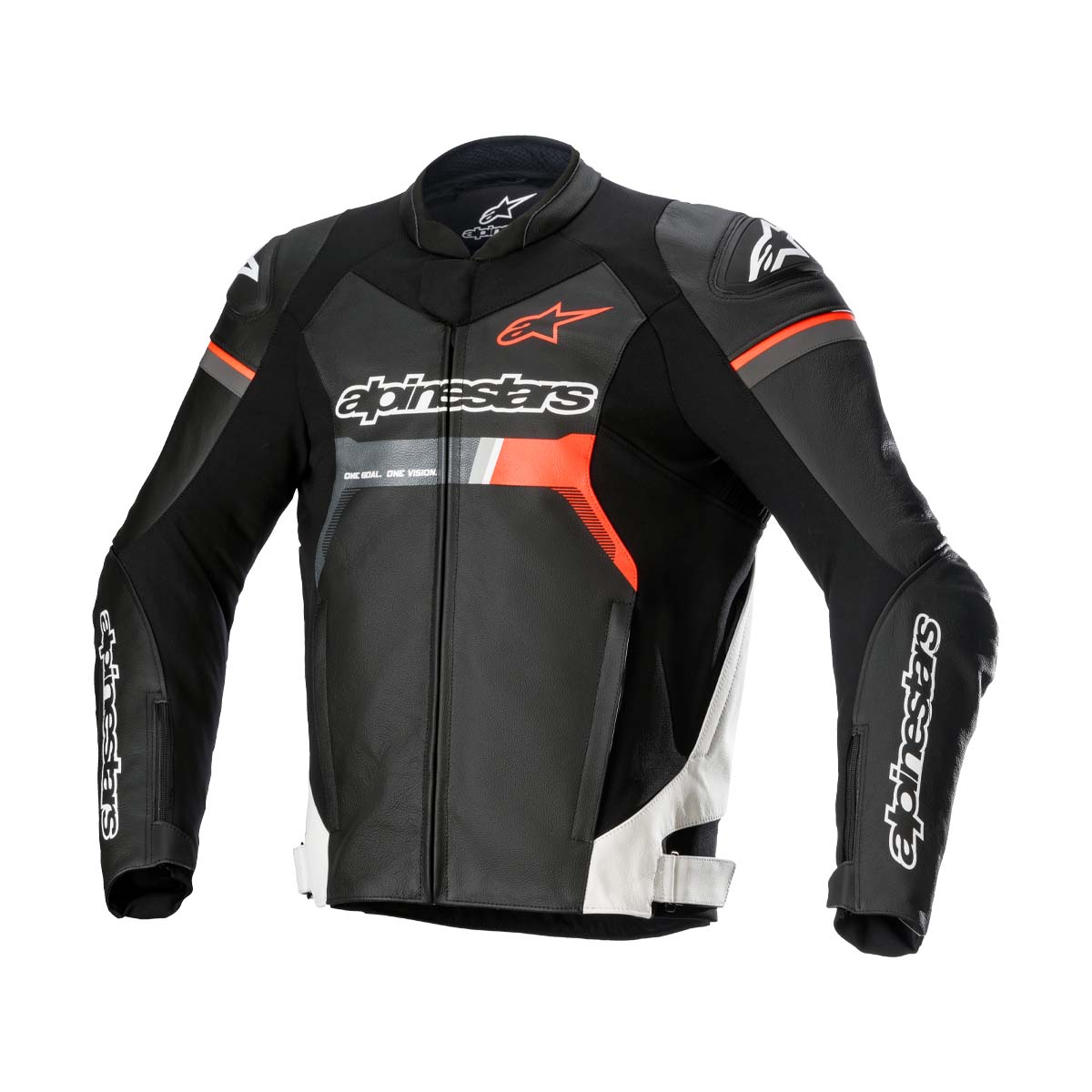 Alpinestars Chaqueta para moto GP Force Leather Blanca y roja