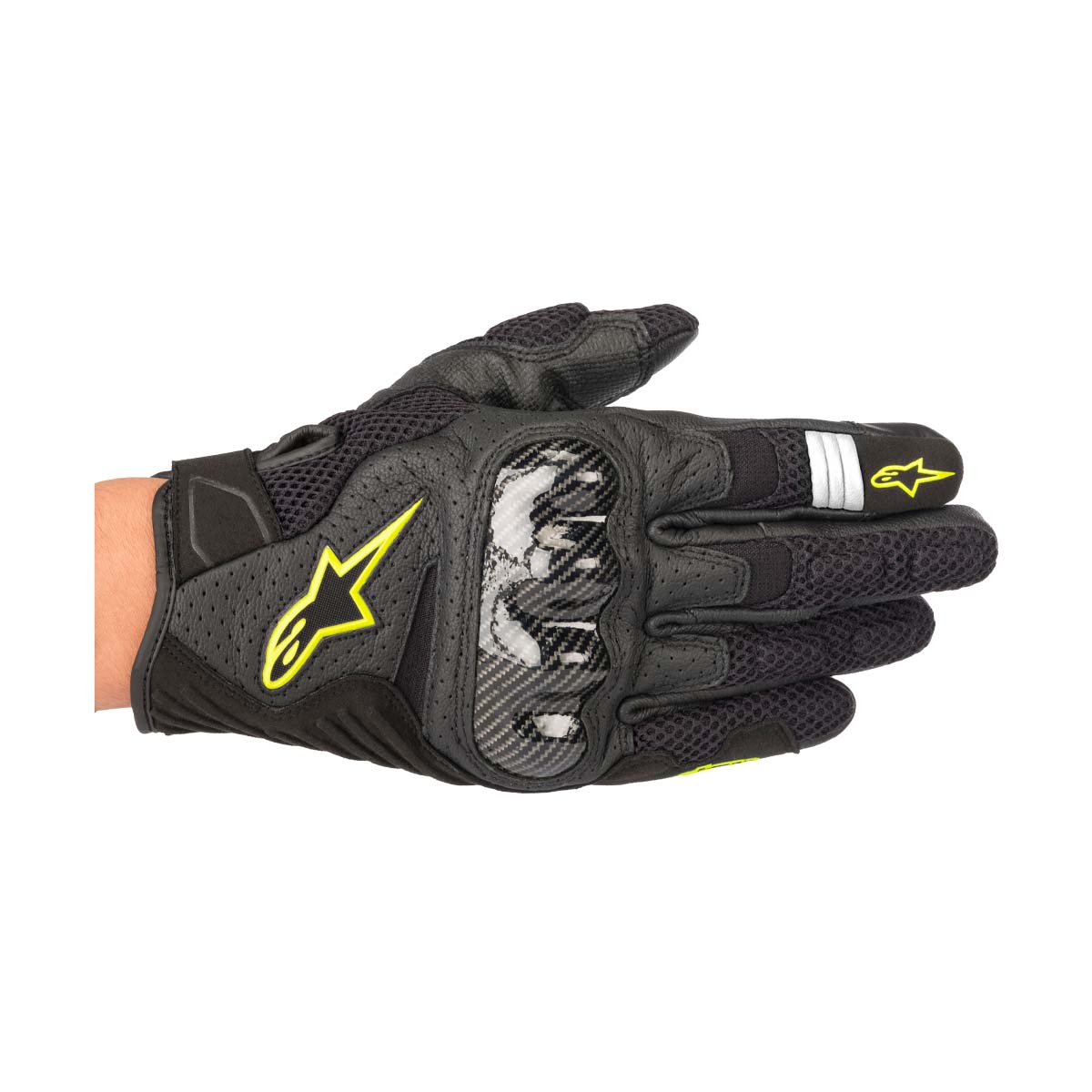 Alpinestars Guantes para moto SMX1 Air V2 Negros y amarillos