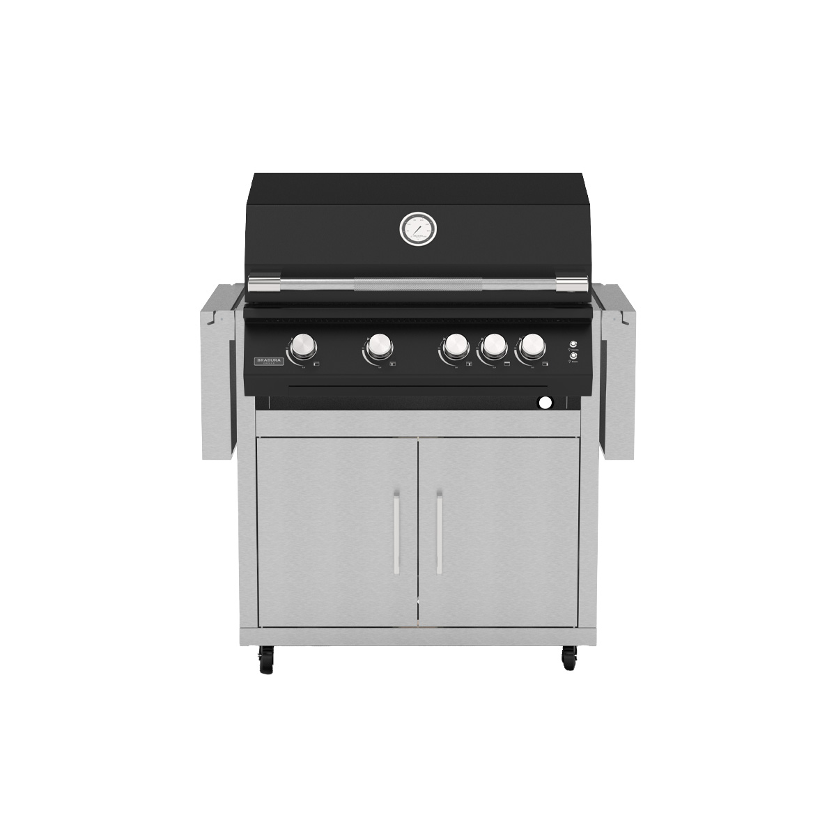 Barbacoa de gas Brabura Fusion 400 CRMS Negra y gris