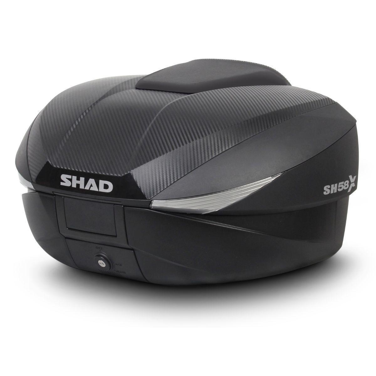 Baúl para moto Shad SH58X en carbón