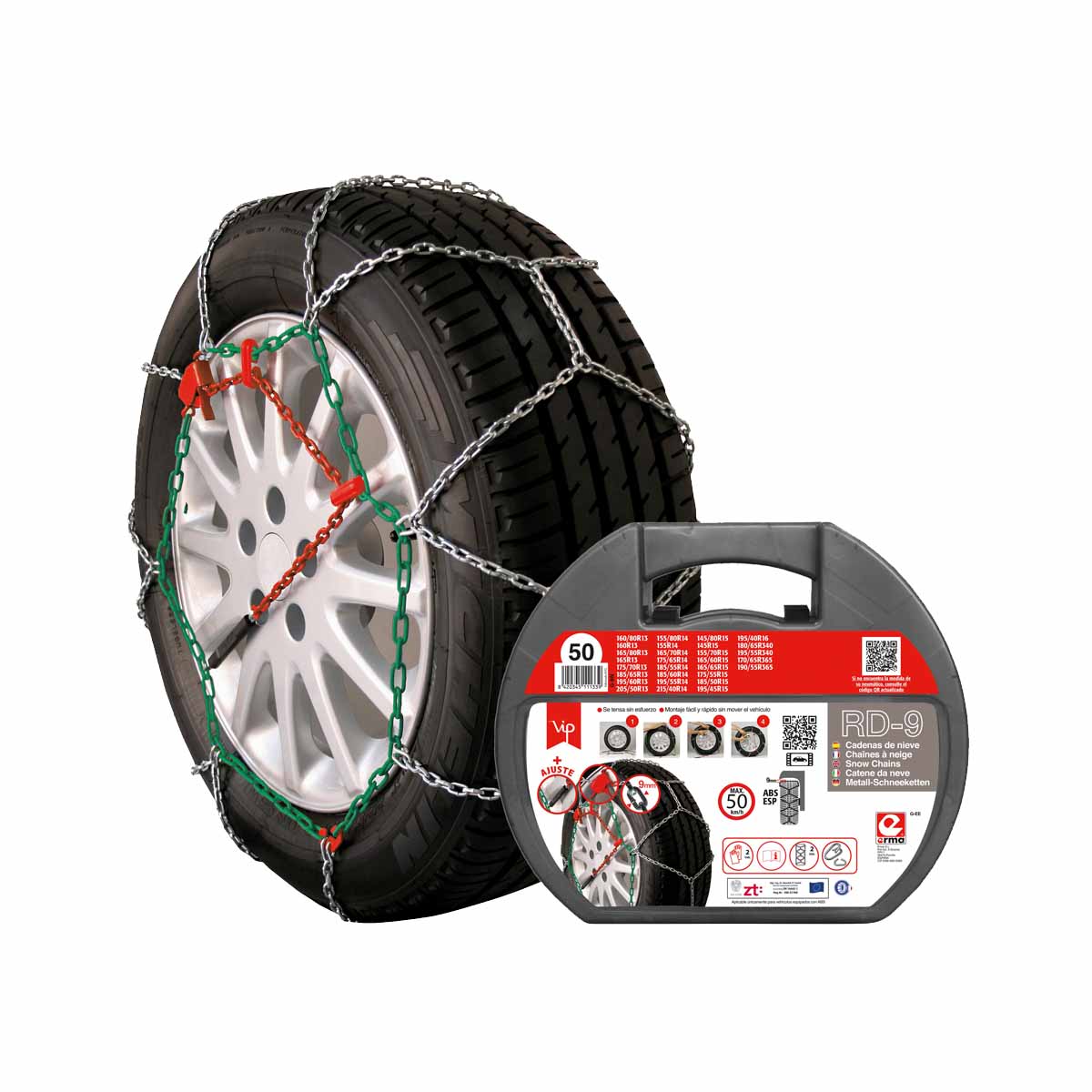 Cadenas de nieve metálicas Erma RD9