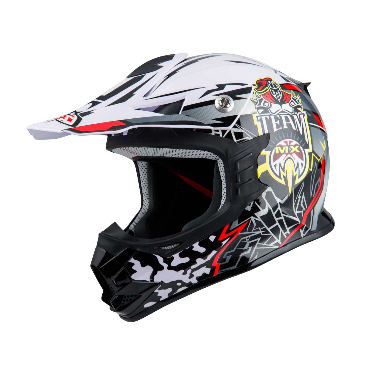 Casco para moto NZI Knobby Team Blanco