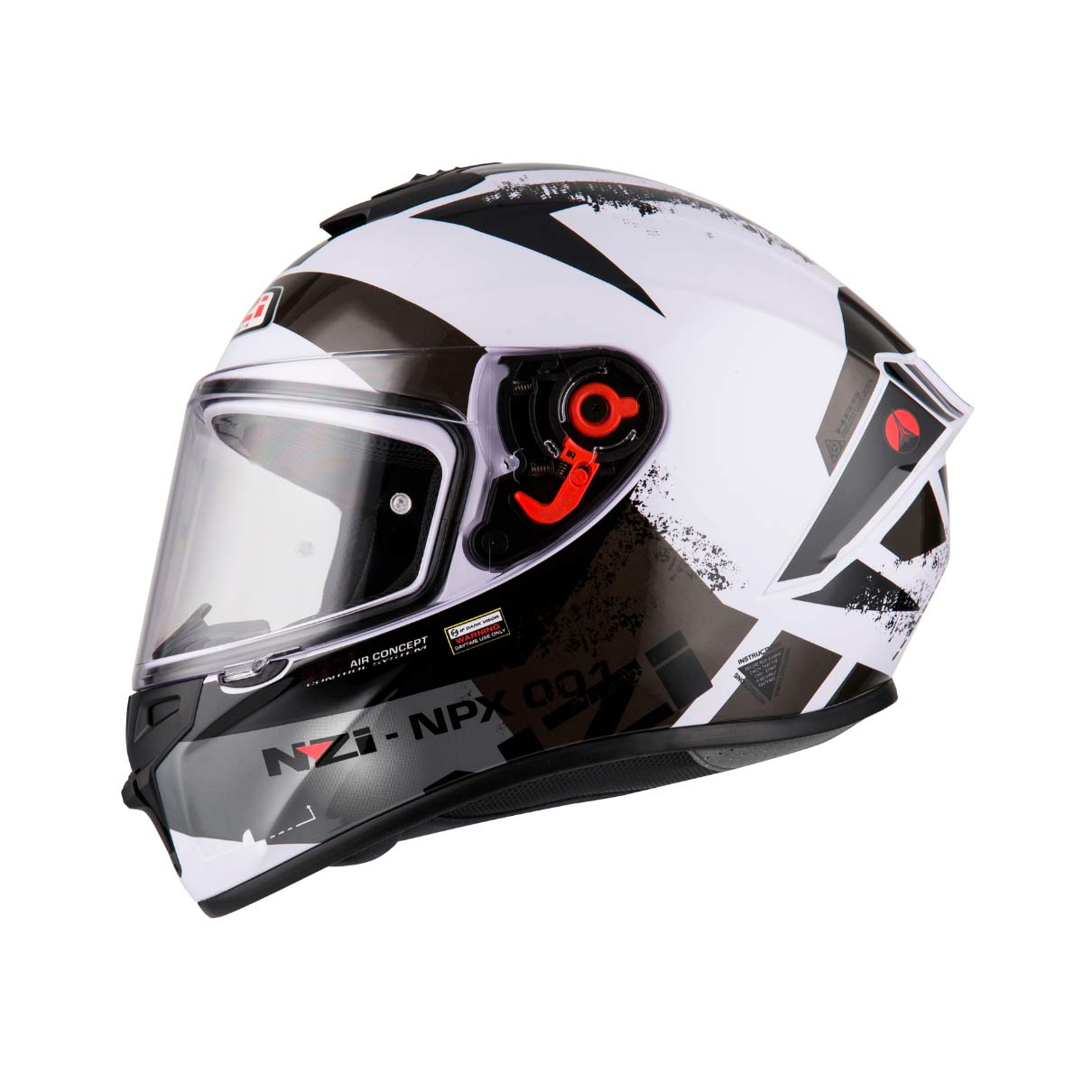 Casco para moto NZI Trendy Canadian Blanco Negro