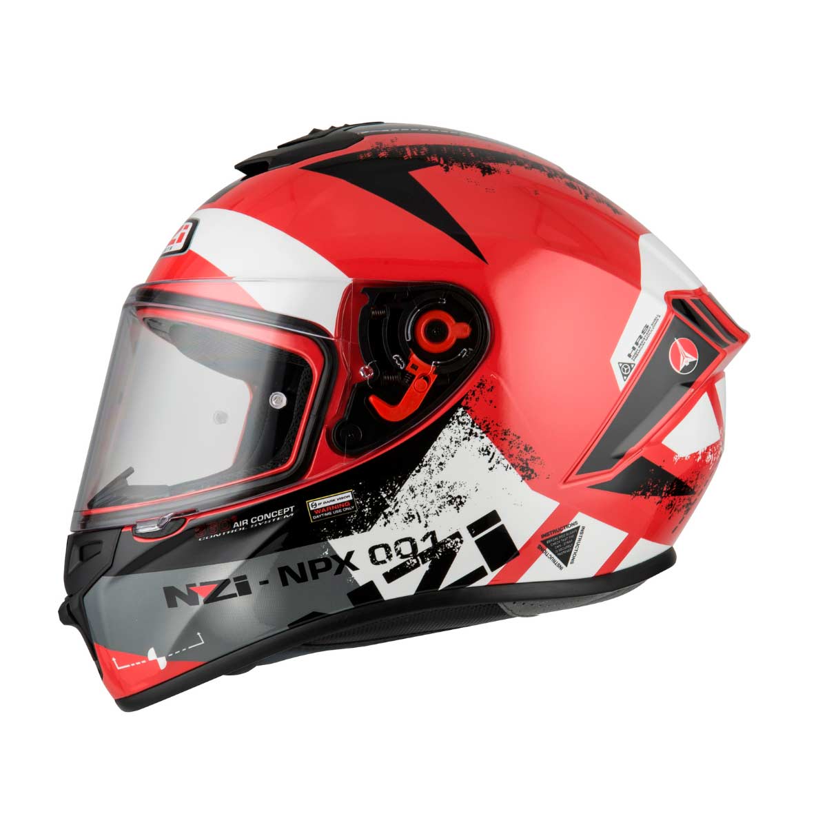 Casco para moto Trendy Canadian NZI Rojo Blanco XS