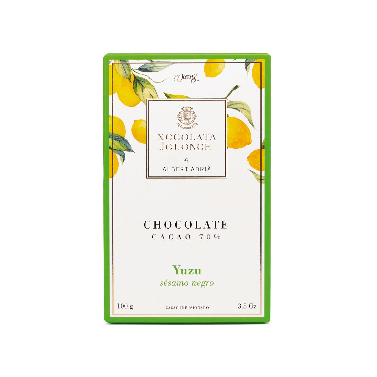 Chocolate negro con yuzu y sésamo Jolonch by Albert Adrià