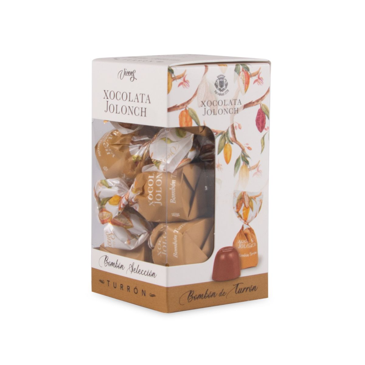Estuche de bombones de turrón Jolonch