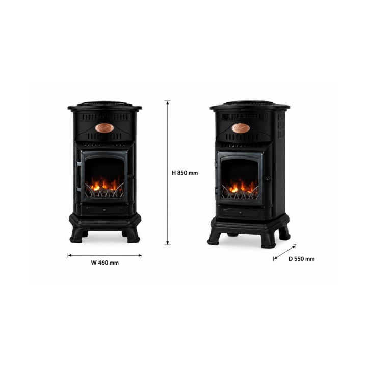 Estufa híbrida Fireside Provence gas y eléctrica -1