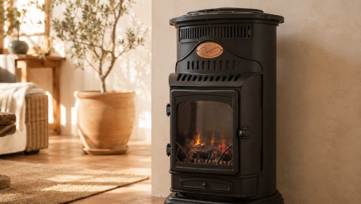 Estufa híbrida Fireside Provence gas y eléctrica -3