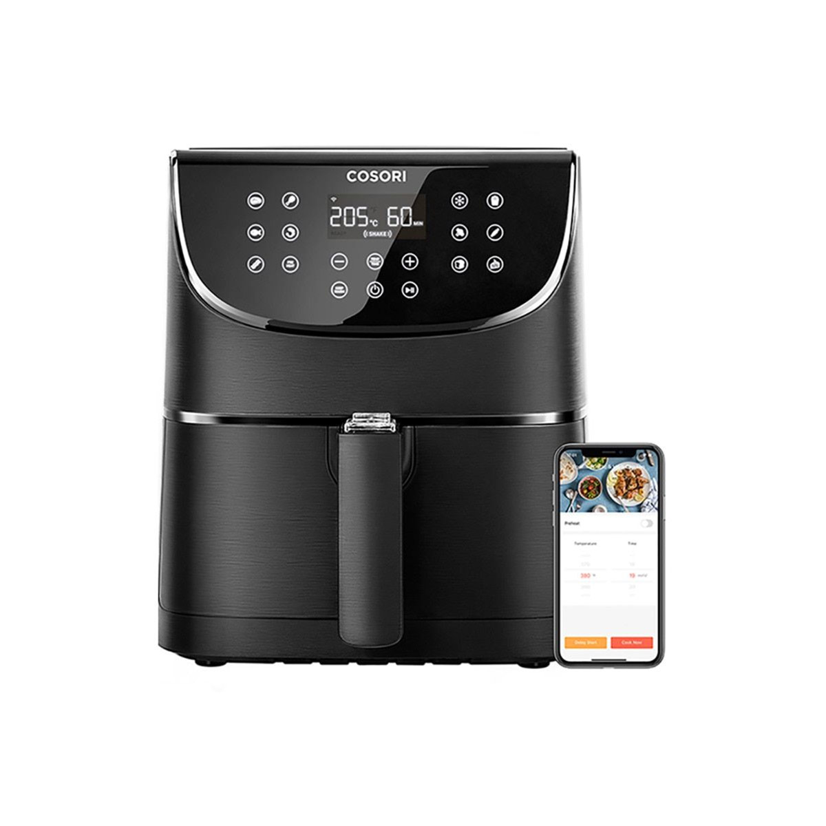 Freidora de aire 5,5L Cosori Premium Smart Chef Edition Negra