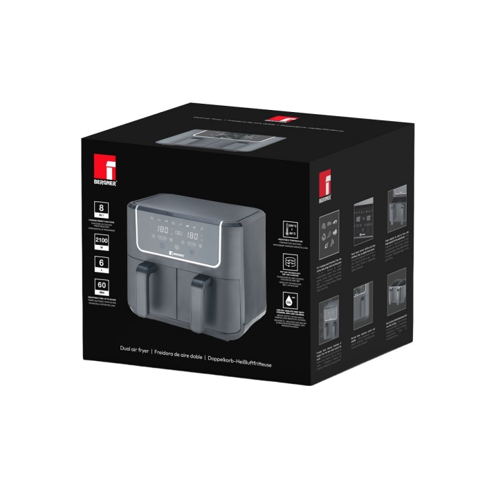 Freidora de aire doble Bergner BG-51272-BK 6L-4