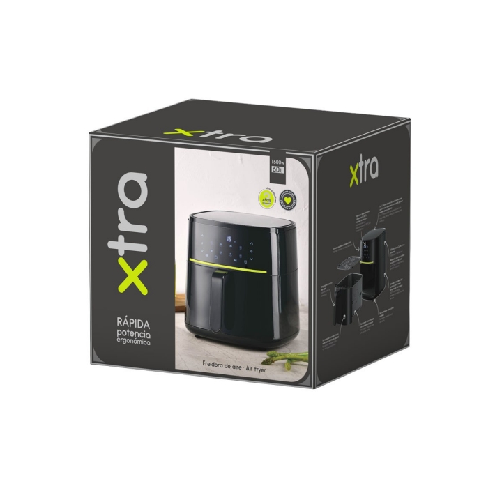 Freidora de aire  Xtra BG-51023-BK 6L-6