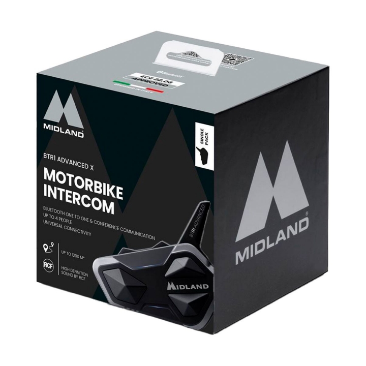 Intercomunicador de moto Midland BTR1 Advanced X Single-2