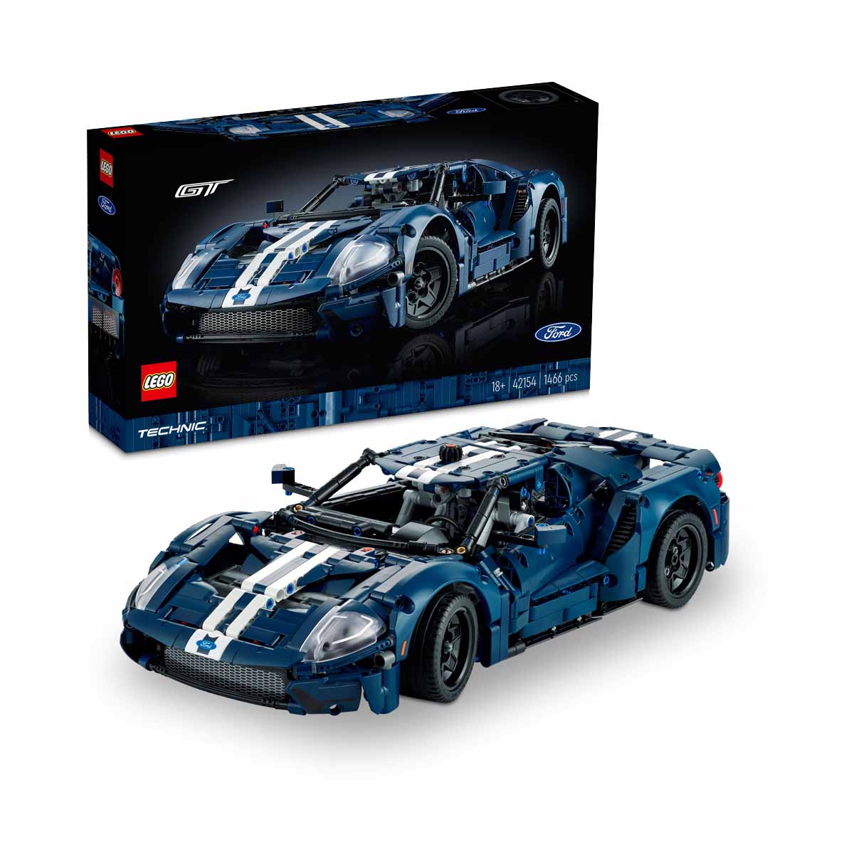 Kit de construcción para adultos LEGO® Technic 42154 Ford GT 2022 (1466 piezas)