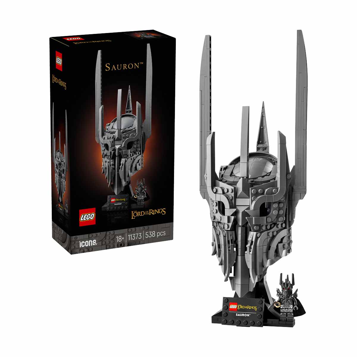 [PREVENTA] LEGO® 11373 Icons El Señor de los Anillos: Casco de Sauron Kit de Construcción y Decoración Coleccionable con Base de Exposición para Adultos a partir de 18 Años