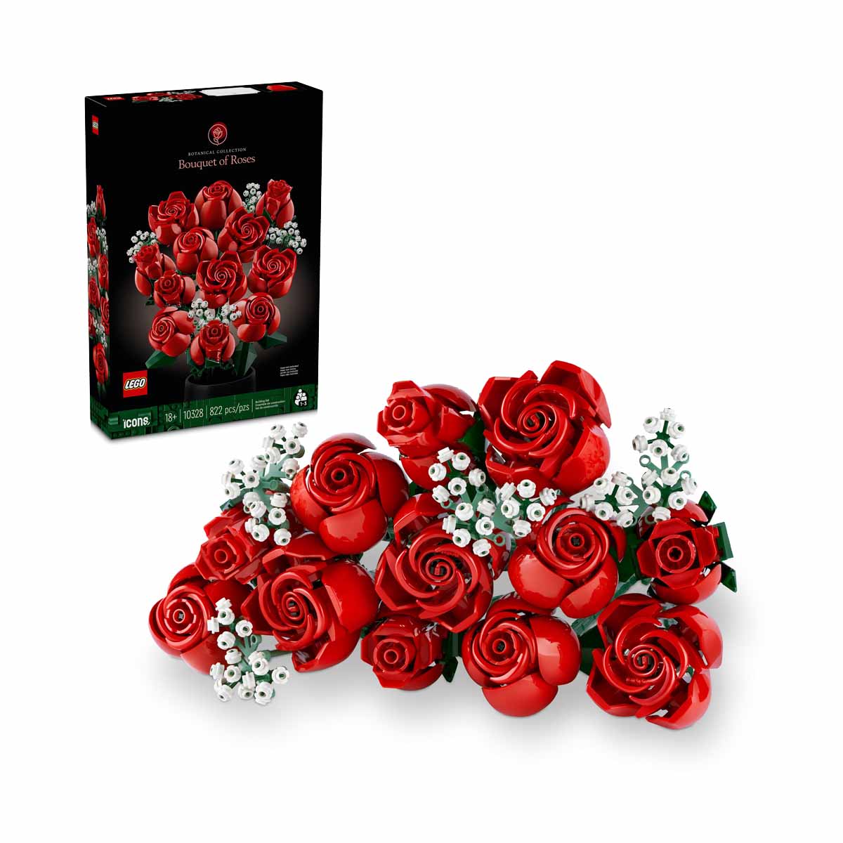 LEGO® Icons Ramo de Rosas Regalo floral ornamental para adultos 10328