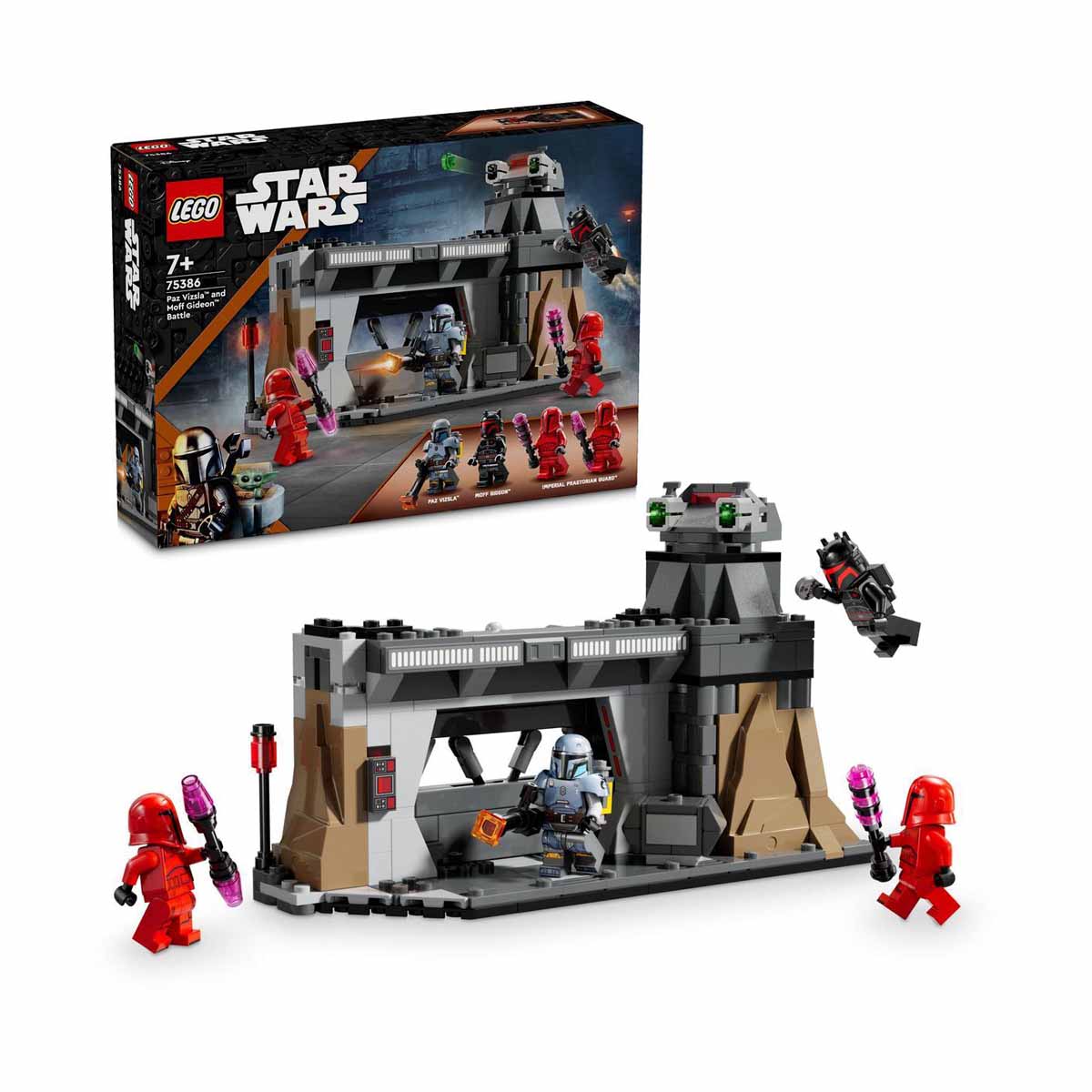 LEGO® Star Wars: The Mandalorian Batalla entre Paz Vizsla™ y Moff Gideon™ Juego construible 75386