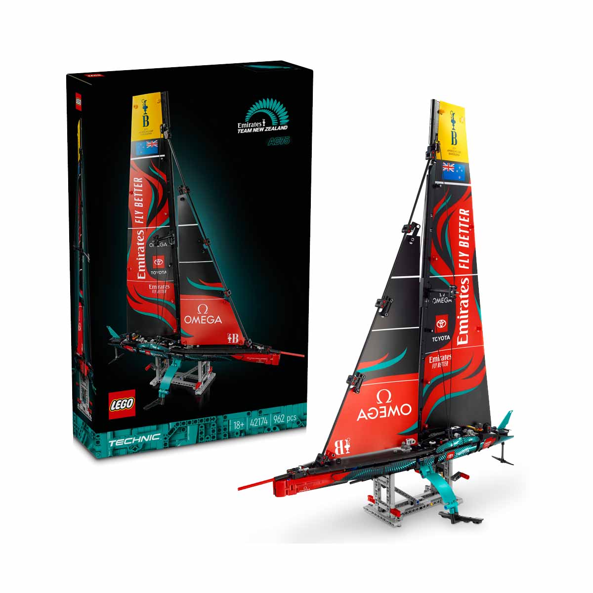 LEGO® Technic Yate Emirates Team New Zealand AC75 Kit de construcción, velero para adultos 42174