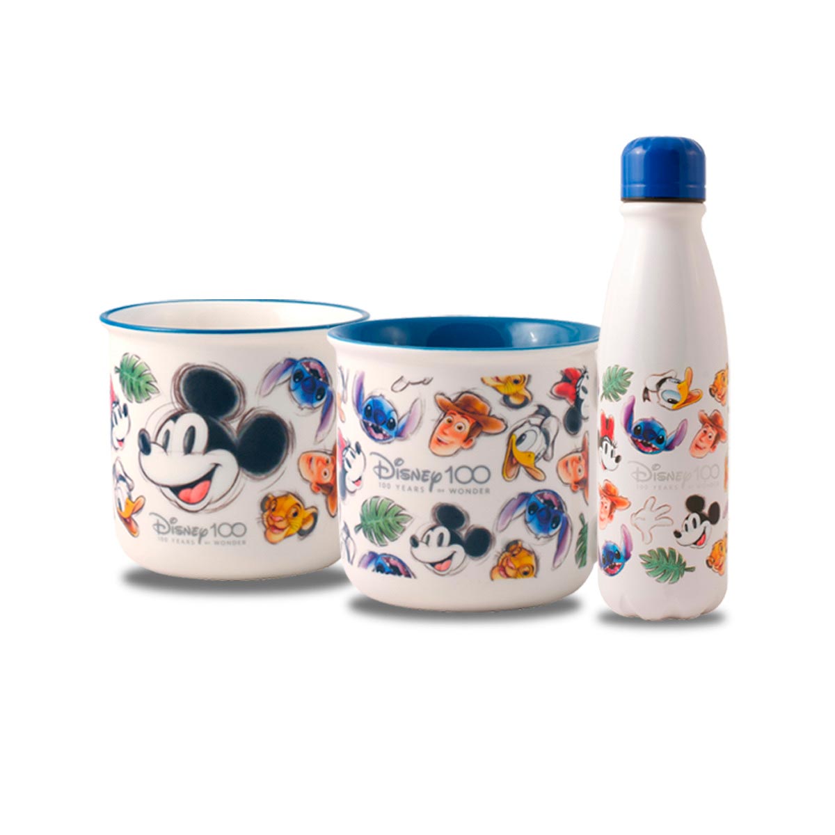 Pack de 2 tazas + botella Disney Edición 100 años