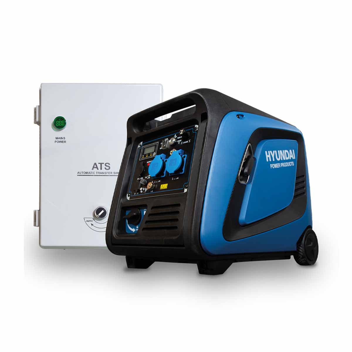 Pack Generador Inverter Hyundai 3900 W con ATS