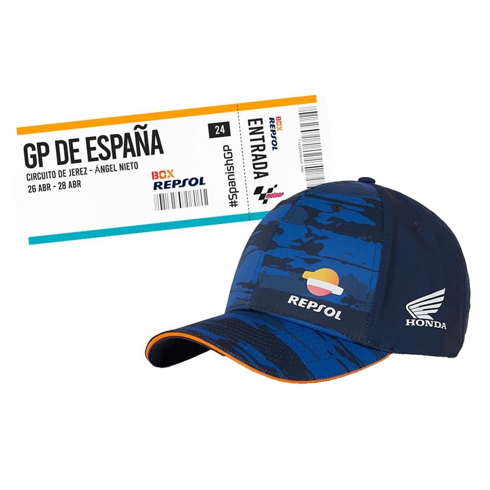 Pack MotoGP Jerez: entrada tribuna + gorra Repsol Honda
