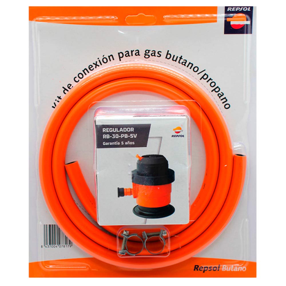 Kit Regulador Gas Butano con Valvula de Seguridad