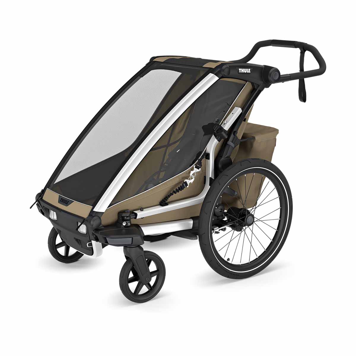Remolque para bicicleta Thule Chariot Cross 2 Caqui