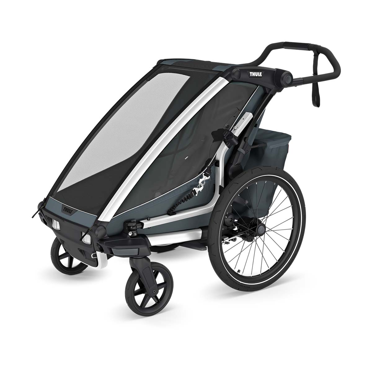 Remolque para bicicleta Thule Chariot Cross 2 Dark Slate
