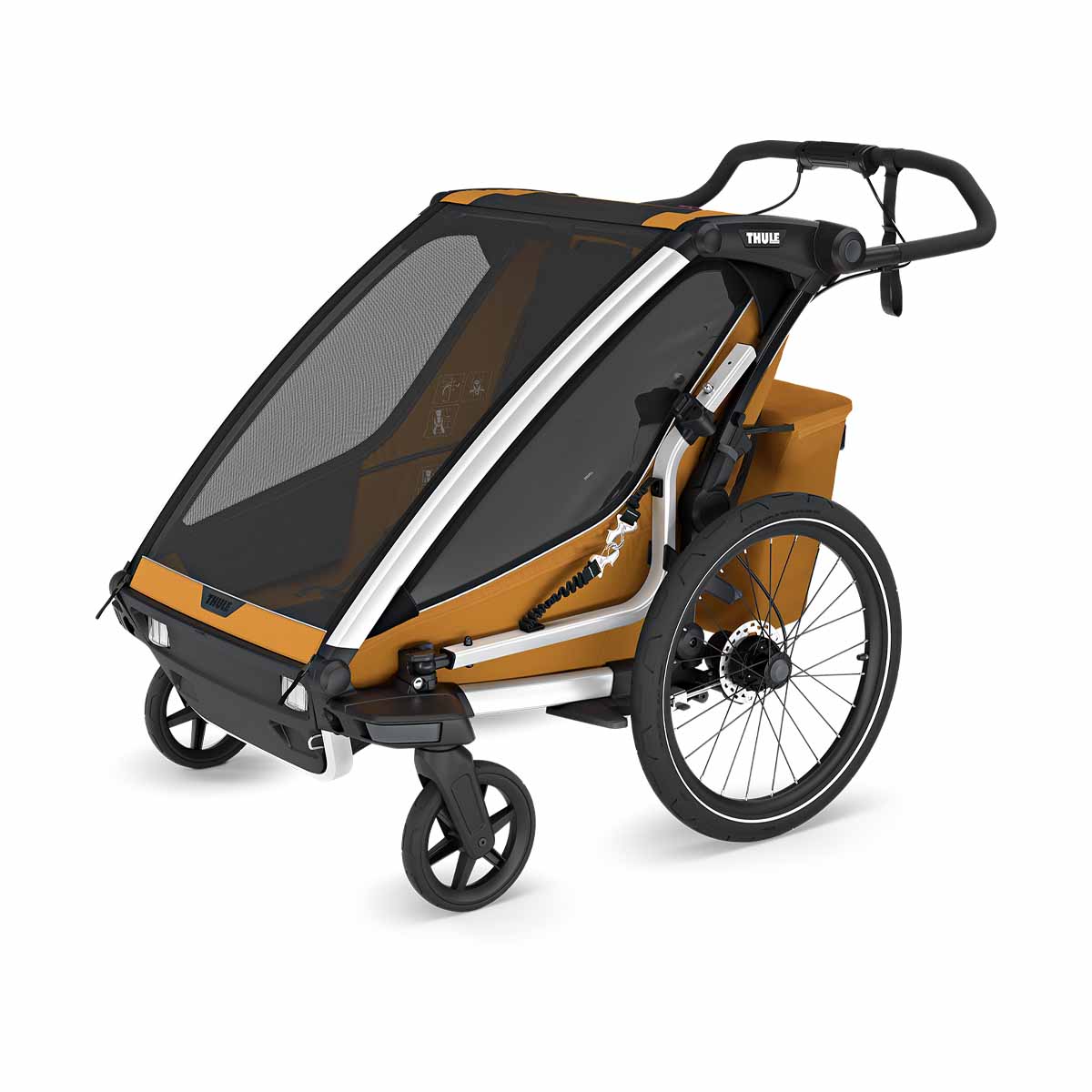 Remolque para bicicleta Thule Chariot Sport 2 Oro doble