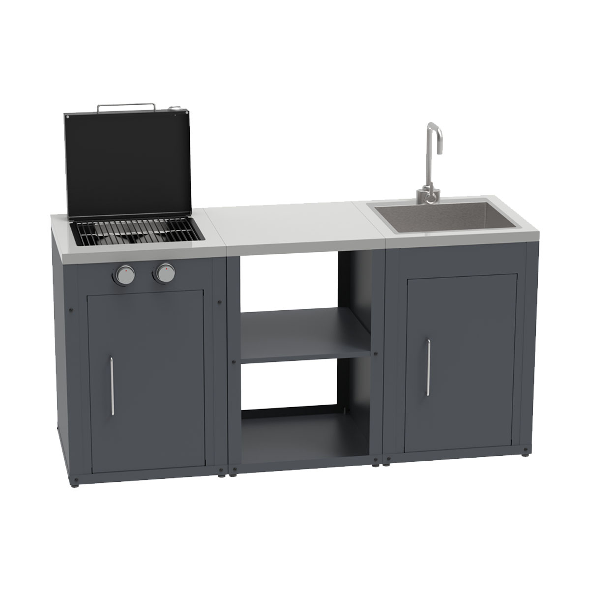 Set cocina exterior MOCA 3 módulos