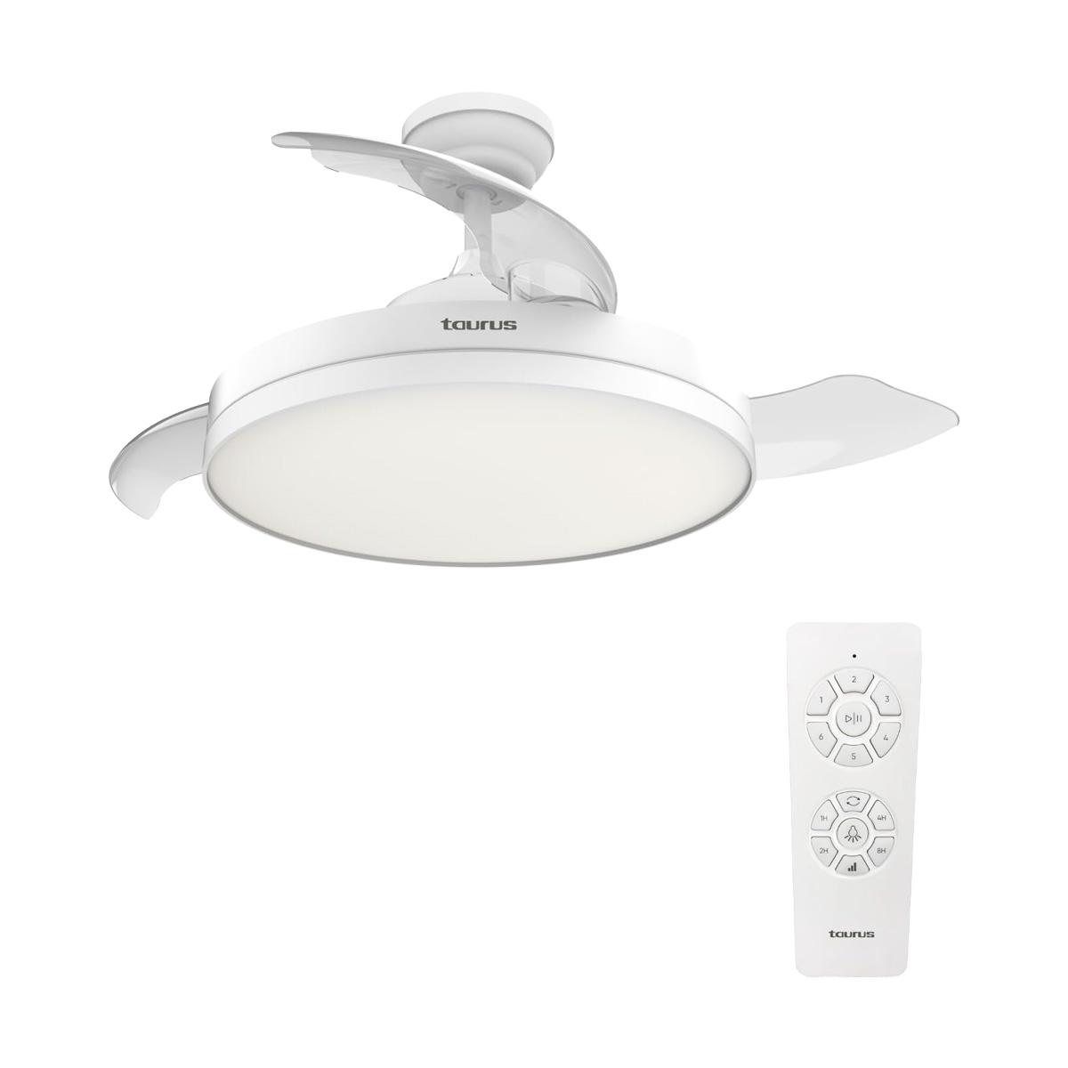 Ventilador de techo con luz Taurus Polar Hide&Go